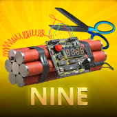 black scatter game Nine icon